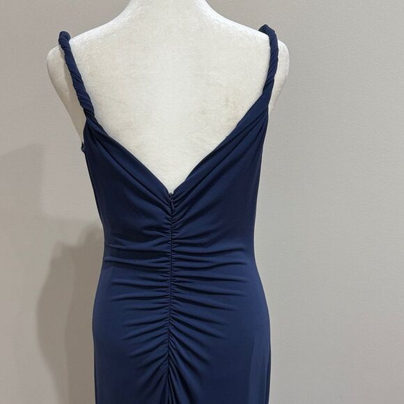Vera Wang Lavender Label Elegant Navy Blue Evening Gown Size 4 - Picture 4 of 5